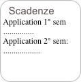 Scadenze
Application 1° sem
...............
Application 2° sem:
..................
